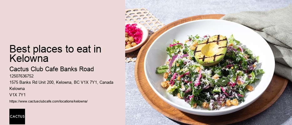 Top-rated dining Kelowna