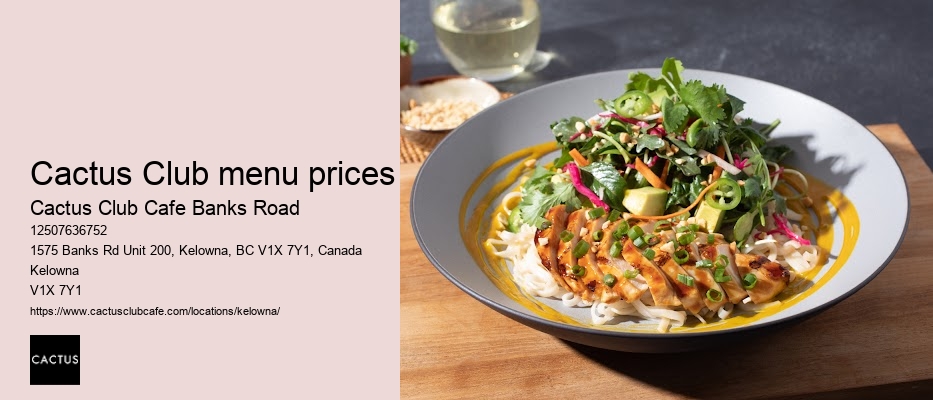 Cactus Club Cafe Banks Road special events