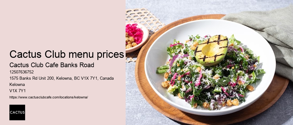 Cactus Club Instagram-worthy dishes