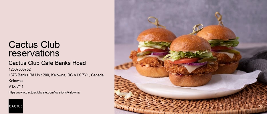 Cactus Club Cafe Banks Road reservation availability