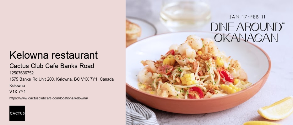 Kelowna restaurant with cocktail hour specials