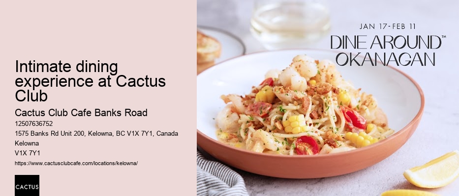 Kelowna restaurant with cocktail hour specials
