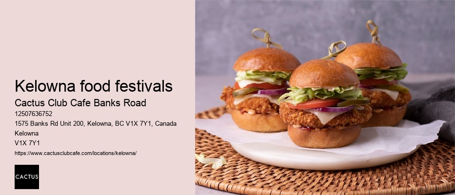 Cactus Club Cafe Banks Road seasonal menu