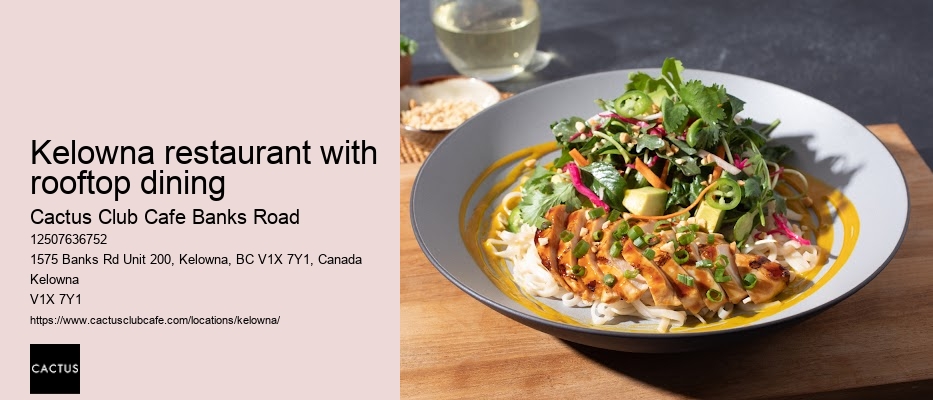 Kelowna restaurant with gluten-free menu