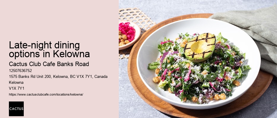 Cactus Club Cafe Banks Road chef specialties