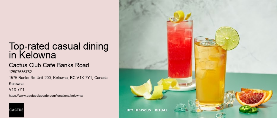 Kelowna restaurant with family-friendly menu